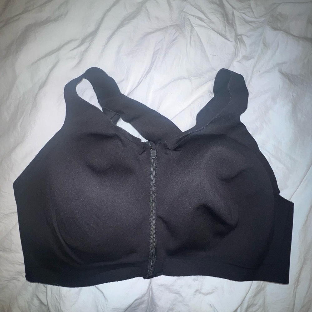lululemon athletica Black Zip-Front “Enlite” Sports Bra